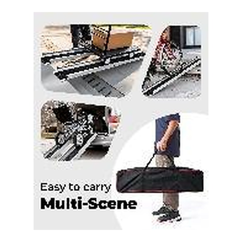 5' telescoping Aluminum portable wheelchair ramp with carry bag, Anti-slip surface, Smooth side adjustments, Lightweight carry design, Multi-step and threshold, inventory view 3