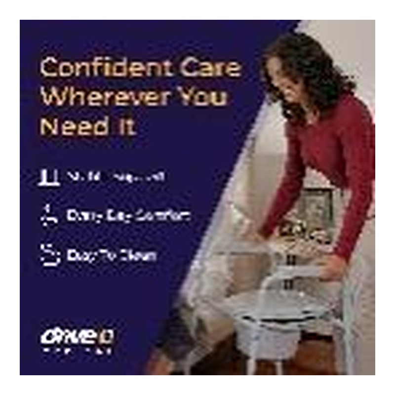 Drive medical portable bedside toilet with adjustable height, 350#