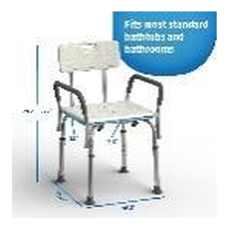 Medline medical shower chair with padded armrests, 350#