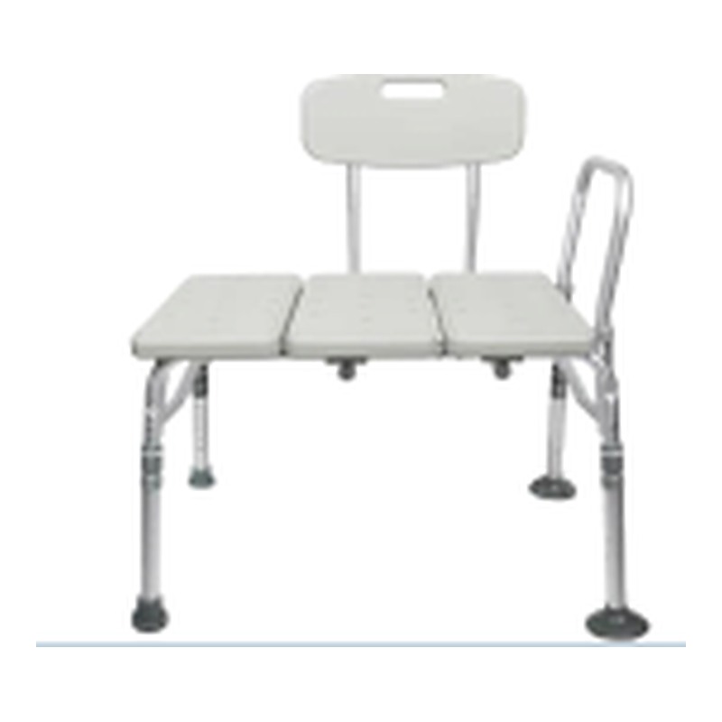 McKesson transfer bench for bathtubs, Aluminum, Adjustable height
