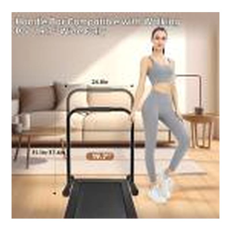 Walking pad with built in handle bar or separate handle bar and floor mat, inventory view 2