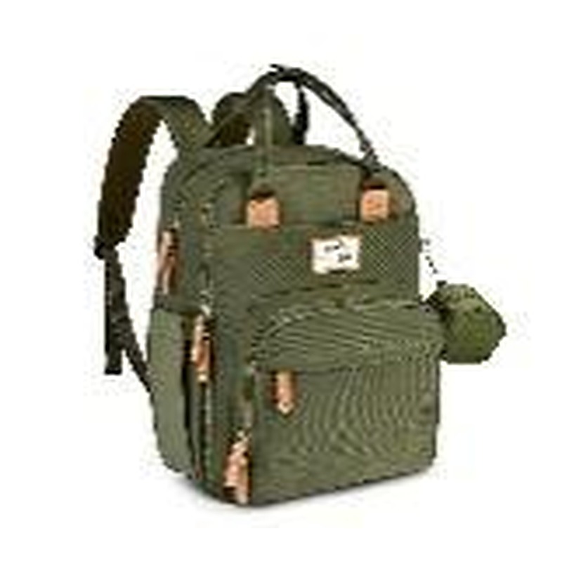 Diaper bag backpack, Large capacity, Waterproof, Insulated (Green, Black, Gray), inventory view 2