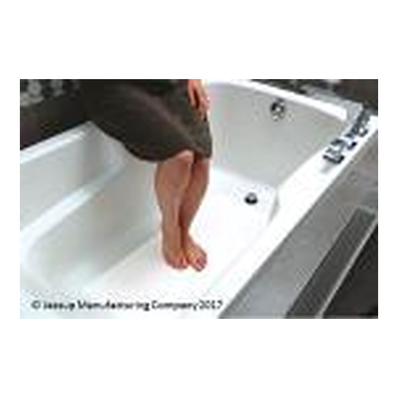 Non-slip white bath safety mat